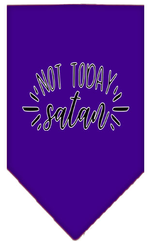 Not Today Satan Screen Print Bandana Purple Small